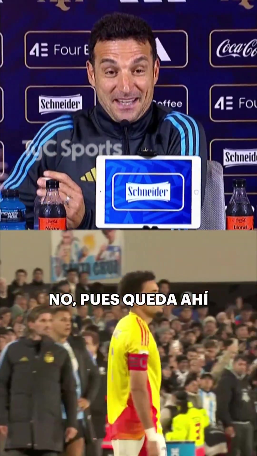 金年会金字招牌信誉至上拉着迪亚斯说了啥？斯卡洛尼保密：我祝贺了他，没什么奇怪的